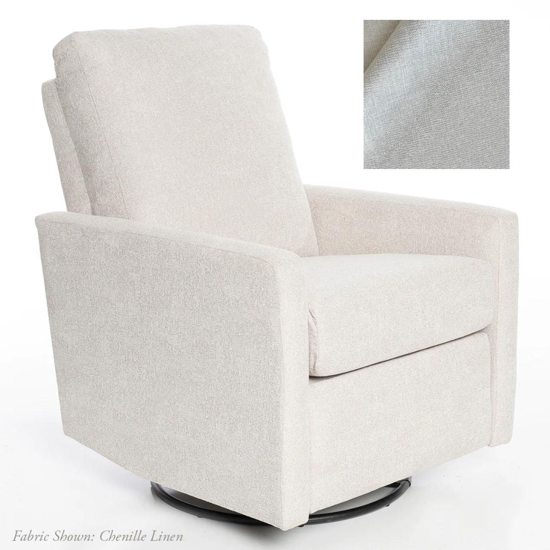 *IN STOCK* Oilo Studio Drew Glider Recliner- Chenille Fog, Manual Recline, Metal Base