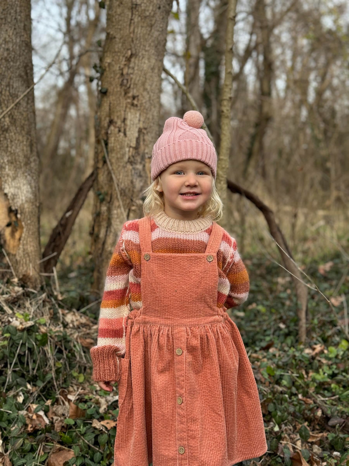 Vignette Donna Sweater | Coral Stripe