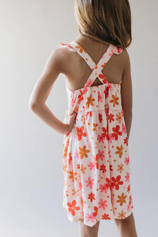 Mila & Rose Ruffle Cross Back Dress- That's So Retro