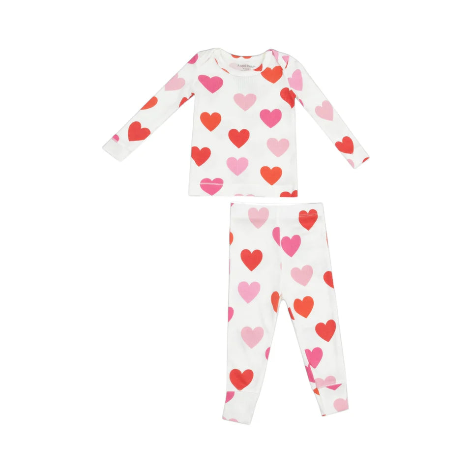 Angel Dear Long Sleeve LoungeWear Big Hearts