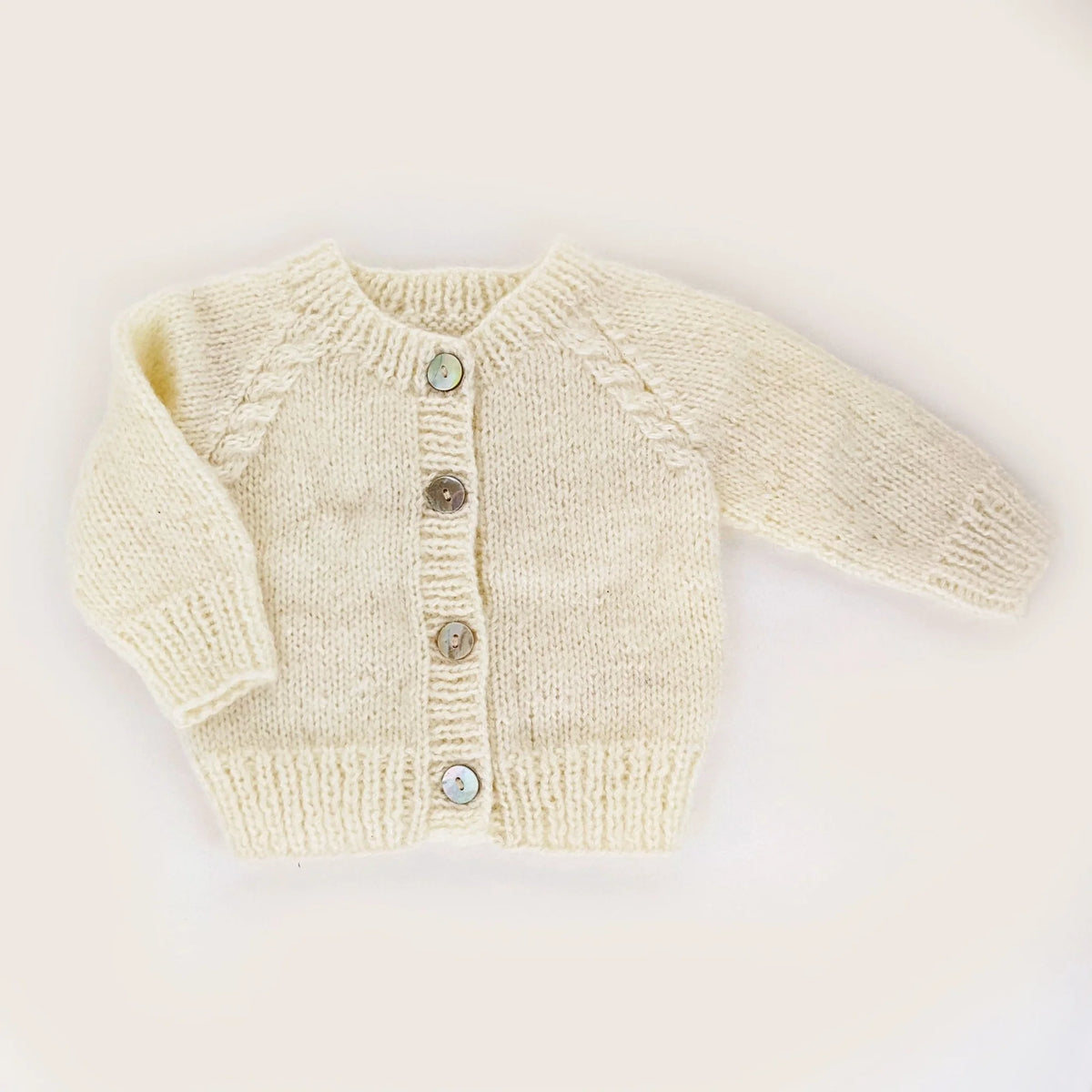 Huggalugs Angora Cardigan White