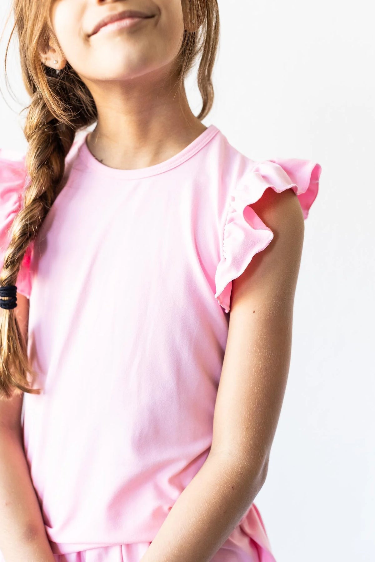 Mila and Rose Pink Ruffle Tee