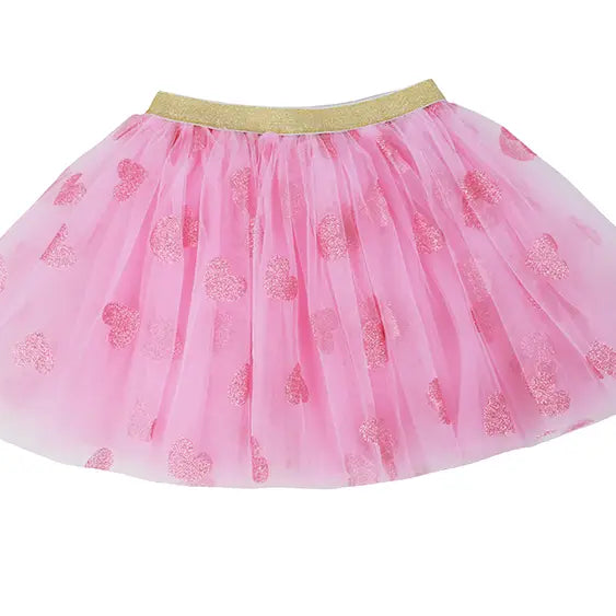 Sparkle Sisters Pink Glitter Heart Tutu