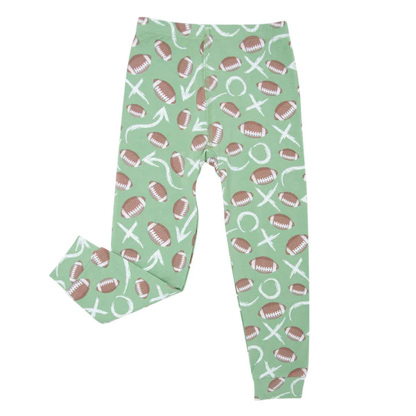 Sweet Bamboo Two Piece Pajama Football Print