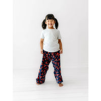 Macaron and Me Plush Pants- Navy Lobster