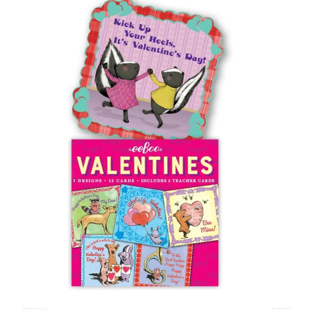 eeBoo Valentine's Cards Set of 32- 6 Designs