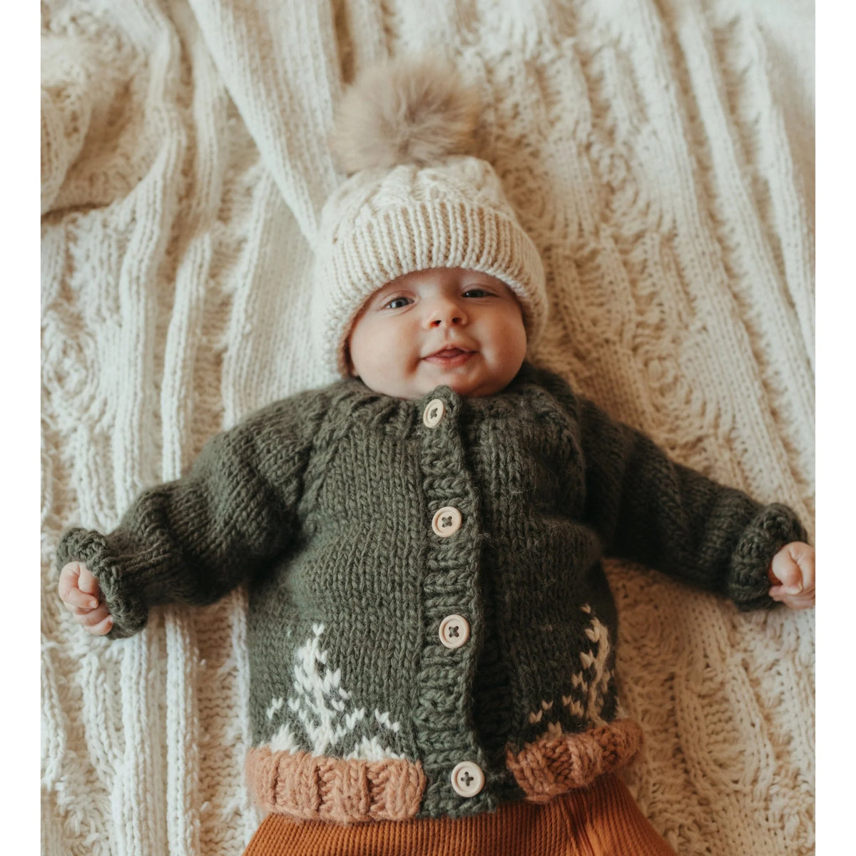 Huggalugs Forest Loden Cardigan Sweater