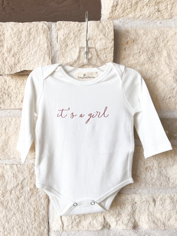 Tiny Victories It's a Girl Onesie