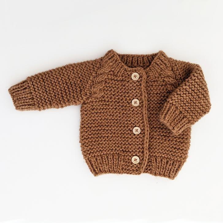 Huggalugs Garter Stitch Cardigan Sweater