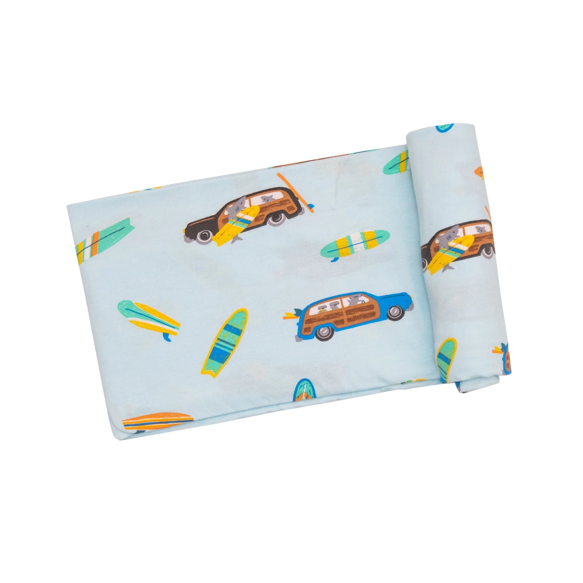 Angel Dear Swaddle Blanket Woody Surf Sharks