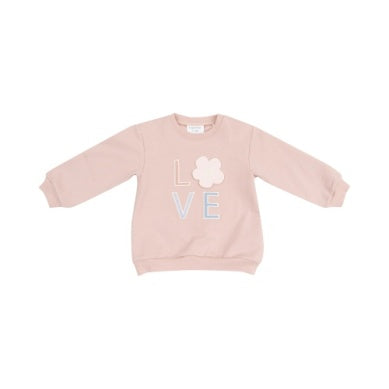 Angel Dear Daisy Pop French Terry Oversize Applique Sweatshirt + Leggings