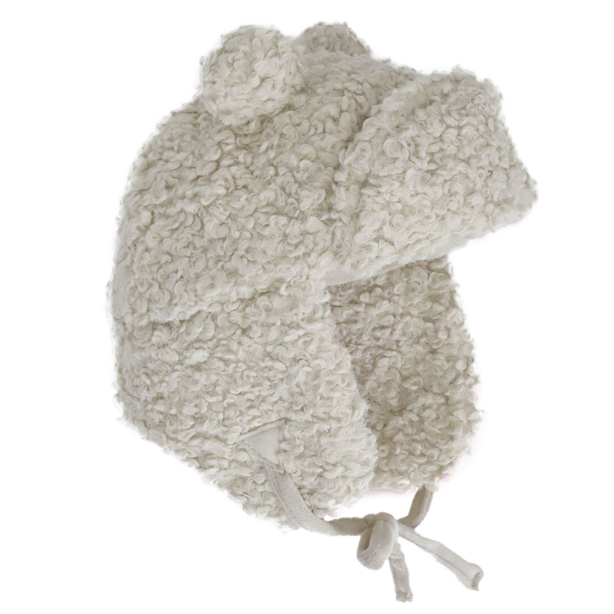 Cali Kids Teddy Bear Aviator Hat- Cream