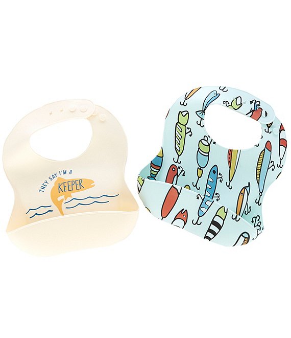 Mudpie SILICONE FISH BIB SET