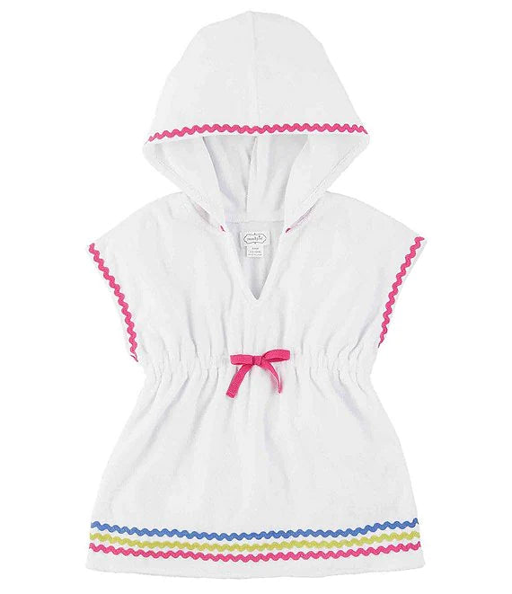 Mud Pie Short-Sleeve Rainbow Ric Rac Swimsuit Cover-Up