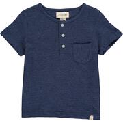 Me & Henry Dodger Henley | Navy Ribbed