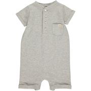 Me & Henry Camborne Henley Romper Grey Ribbed