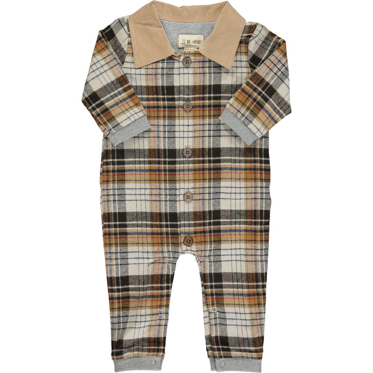 Me and Henry  GIFFORD lumberjack romper