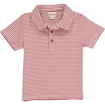 Me & Henry Halyard Polo | Red/Grey Stripe