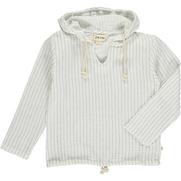 Me & Henry St.Ives Gauze Hooded Top | White