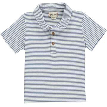 Me & Henry Halyard Polo | Blue/Grey Stripe