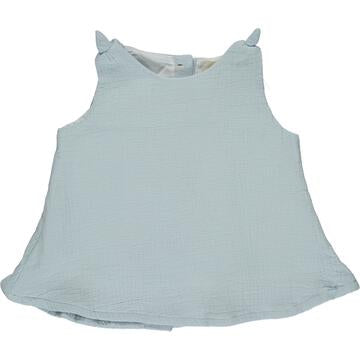 Vignette Clover Top | Blue Gauze