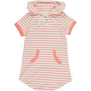 Vignette Tracey Dress | Coral/Ivory Stripe