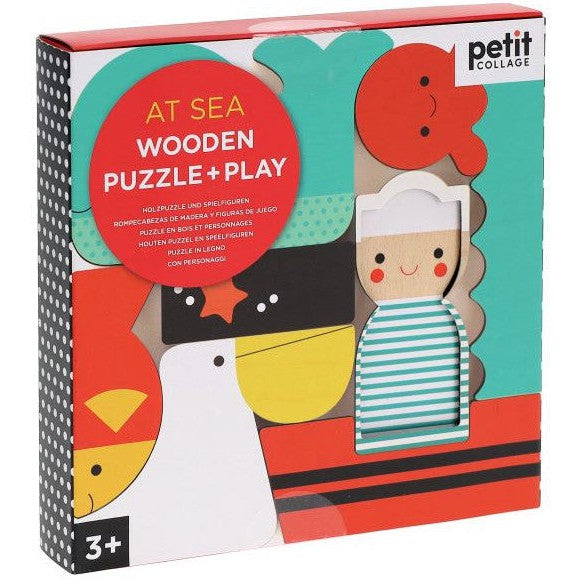 Petit Collage At Sea Wooden Puzzle + Play