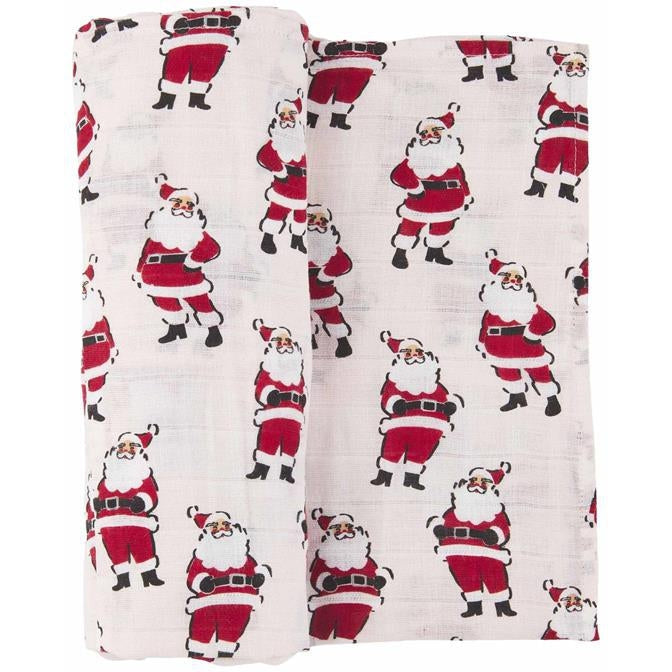 Mud Pie Pink Vintage Santa Swaddle