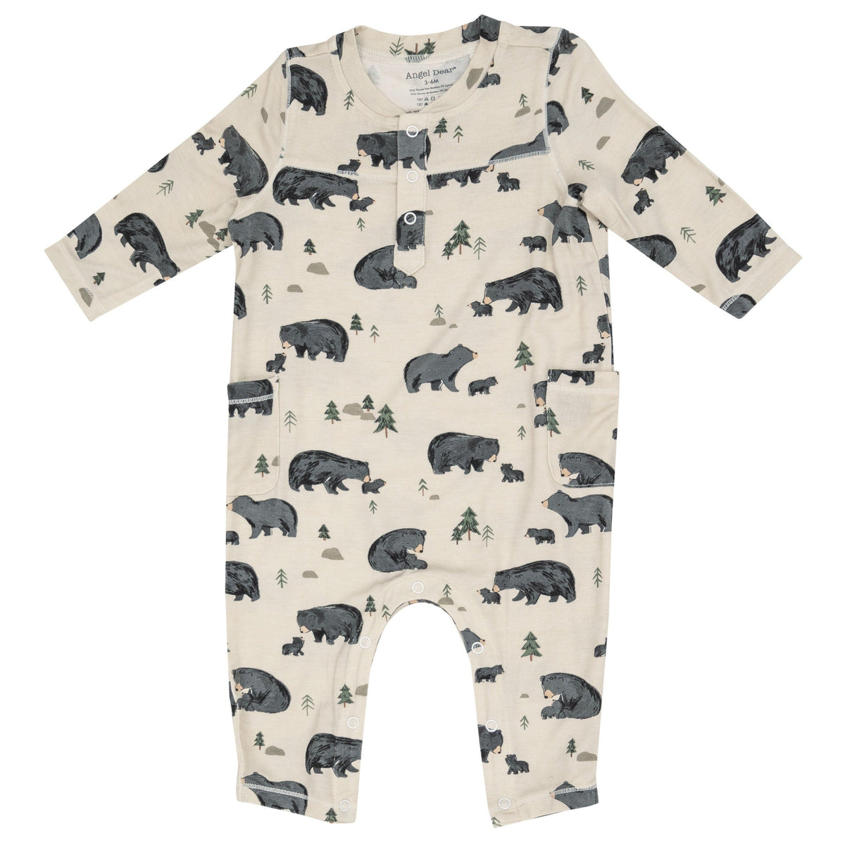 Angel Dear Black Bear Romper