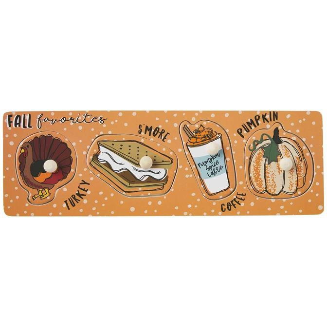 Mud Pie Fall Favorites Wood Puzzle