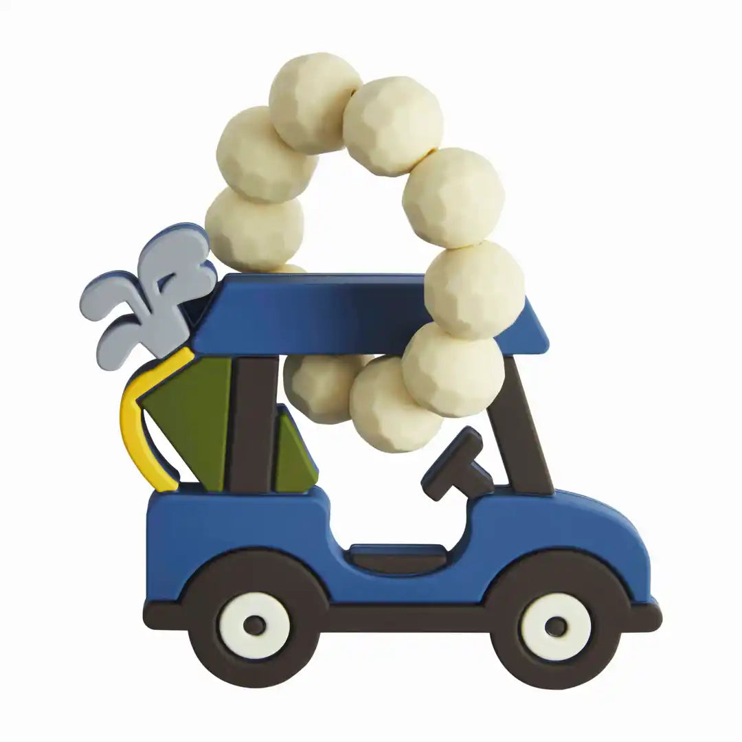 Mudpie blue golf cart teether