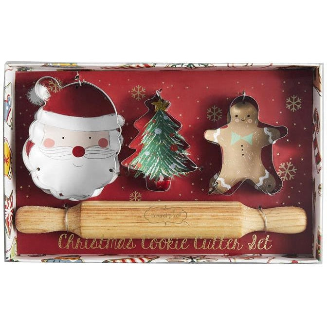 Mud Pie Red Xmas Cookie Cutter Set