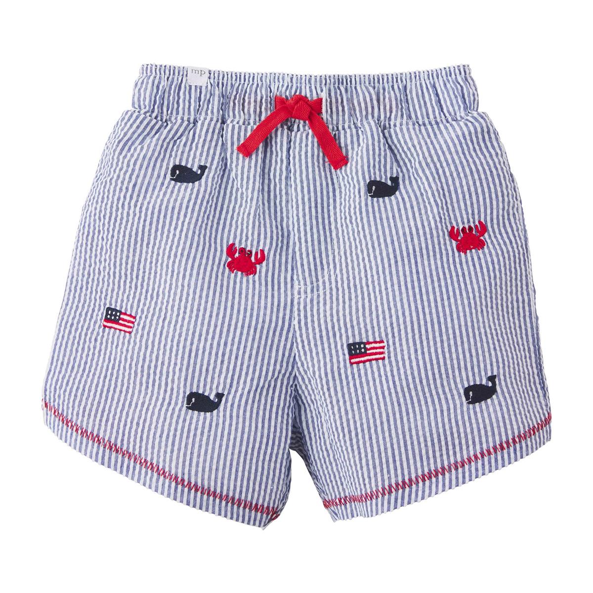 Mud Pie Seersucker Swim Trunks