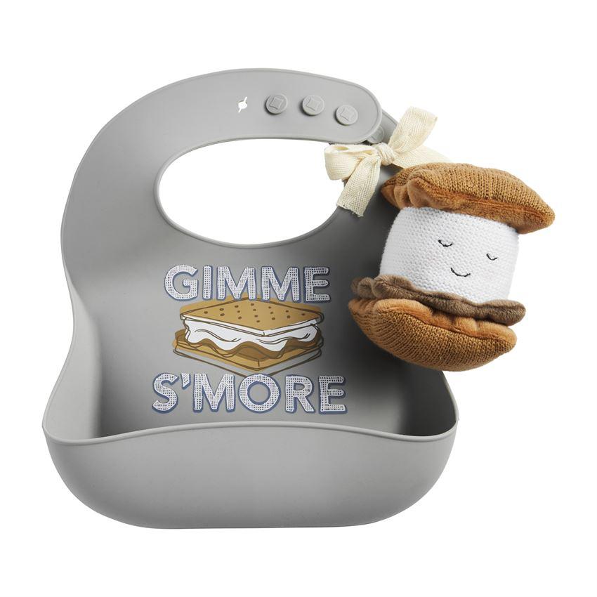 Mudpie S'more Bib and Rattle Set