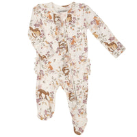 Angel Dear Pretty Woodland 2-Way Ruffle Zipper Footie