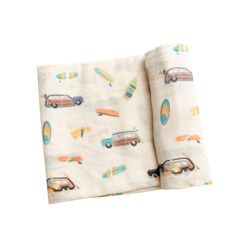 Angel Dear Swaddle Blanket- Woody Surf Shark