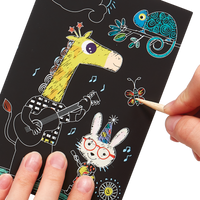 OOLY- safari party scratch and scribble mini scratch art kit