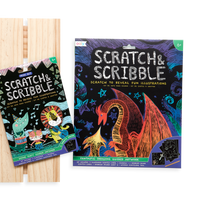 OOLY- safari party scratch and scribble mini scratch art kit