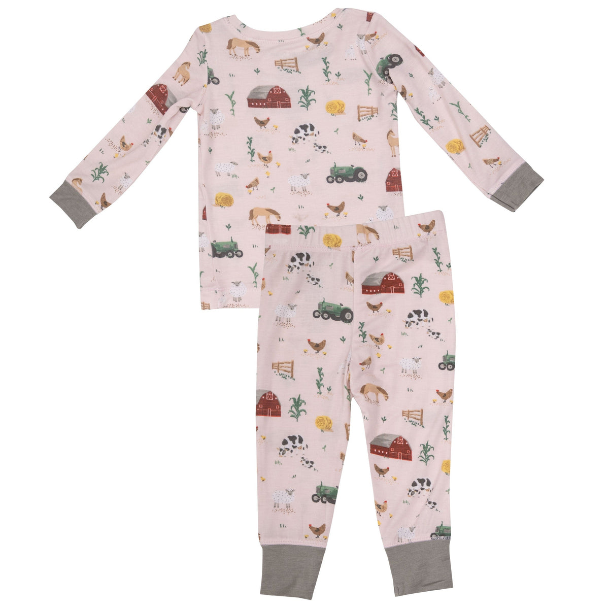 Angel Dear Big Red Barn Pink Longsleeve Loungewear Set Toddler