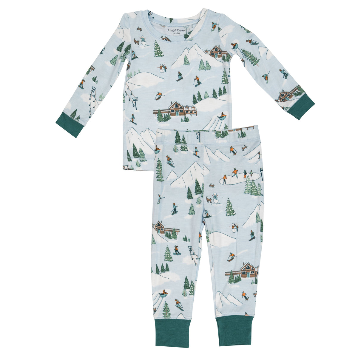 Angel Dear Winter Fun Skiing Longsleeve Loungewear Set