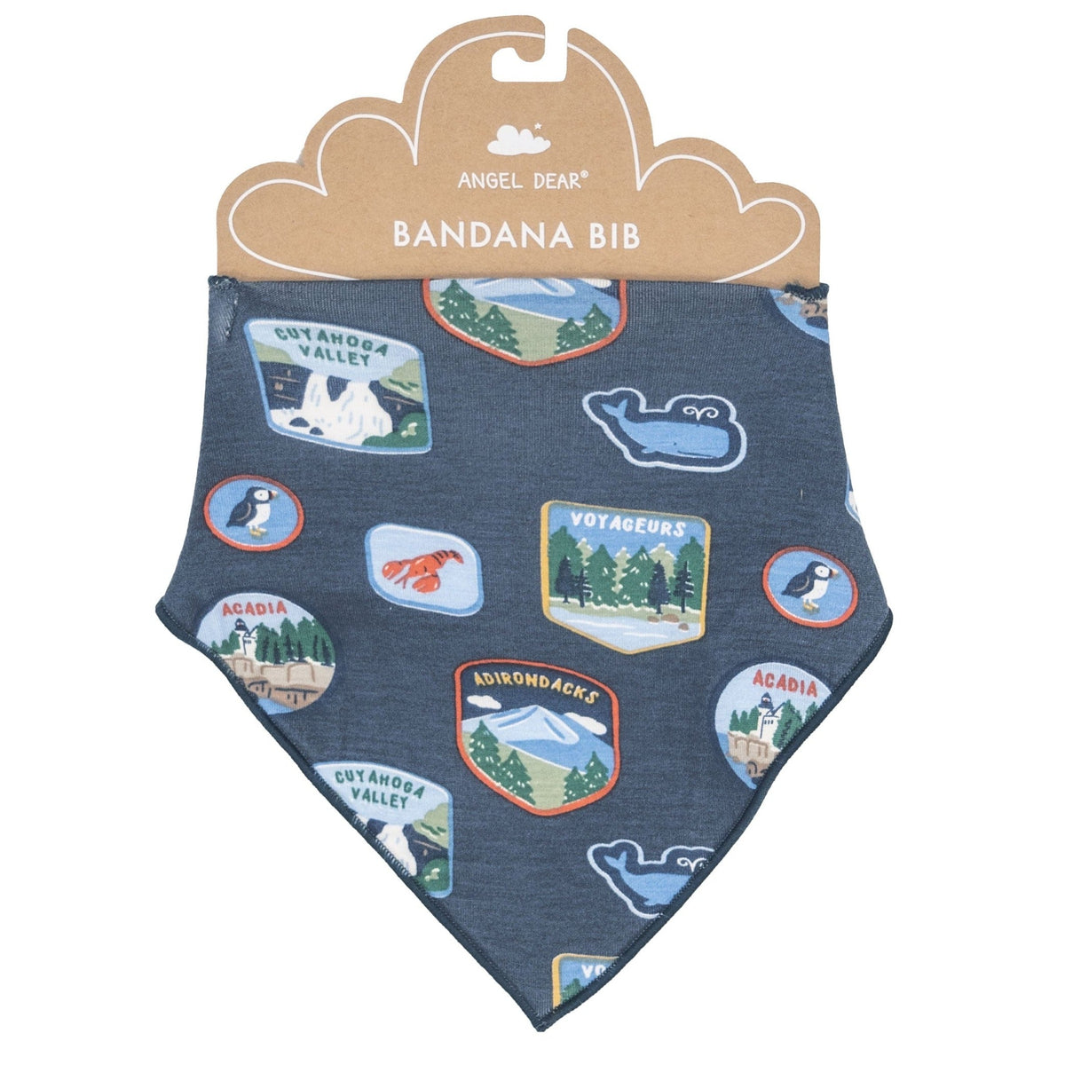 Angel Dear National Parks Patches New England Bandana Bib