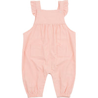 Angel Dear Pink Corduroy Ruffle Overalls