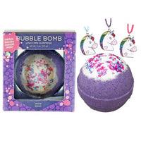 Unicorn Surprise Bubble Bath Bomb with necklace