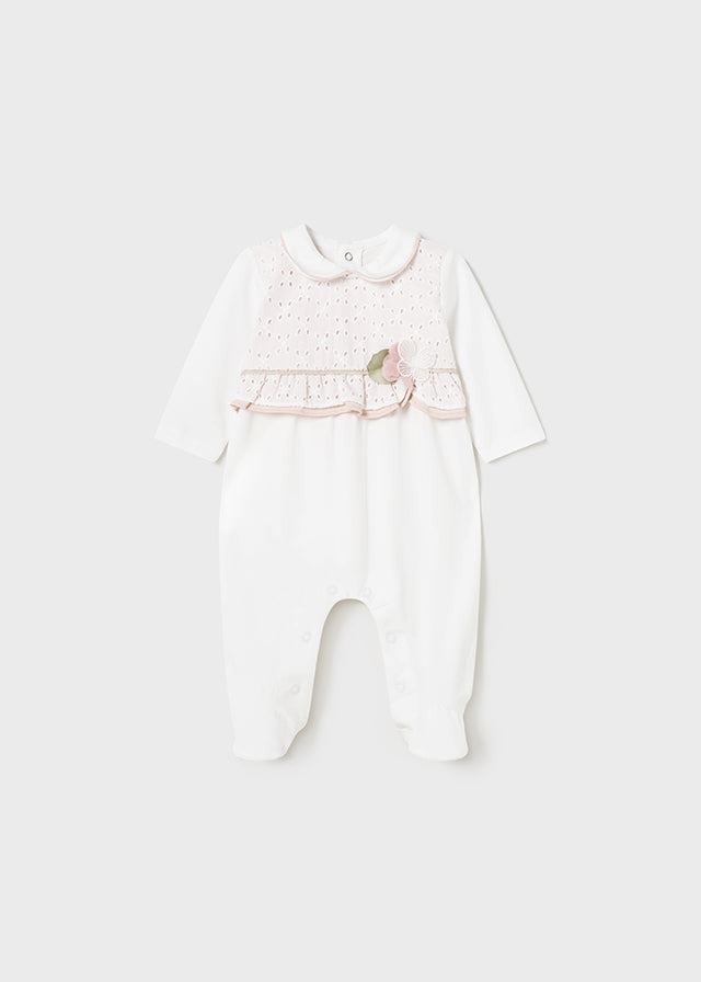 Mayoral Long Dressy Romper | White