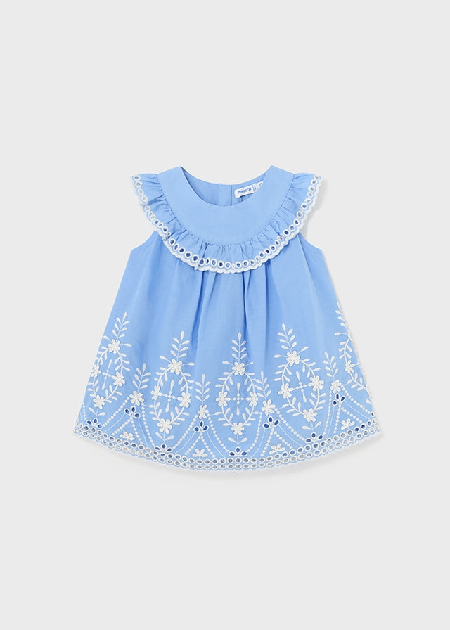 Mayoral Embroidered Dress | Indigo