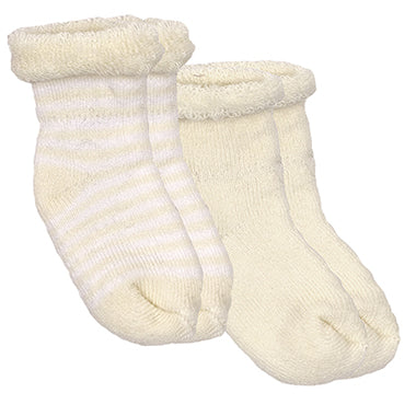 Kushies 2 Pack Terry Newborn Socks