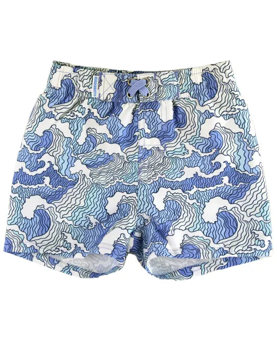 Ruffle Butts Ocean Camo Swim Trunks