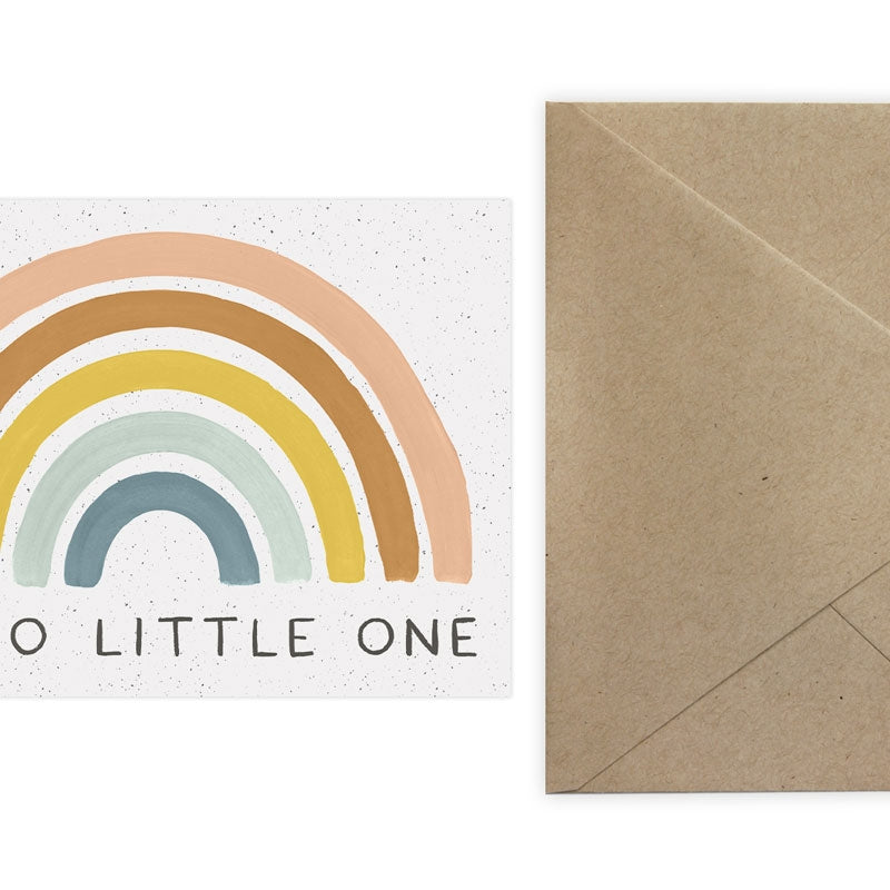 Love Light Paper Card - Rainbow Baby Hello Little One