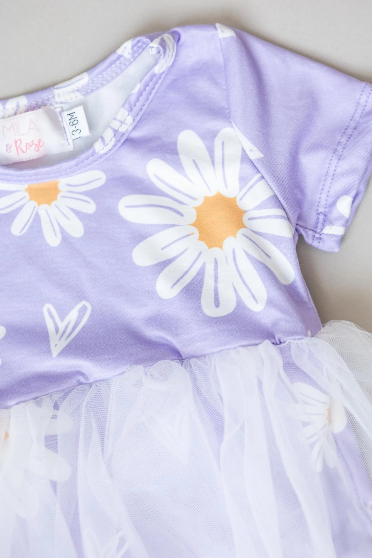 Mila & Rose I HEART DAISIES TUTU BODYSUIT