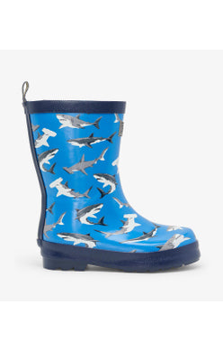 Hatley Deep Sea Sharks Shiny Rainboots